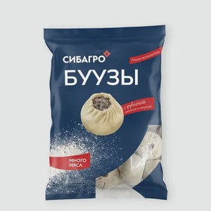 Буузы «Сибагро» с рубленой свининой и говядиной, 800 г
