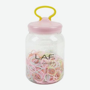 Банка с силиконовыми резинками цветные LAF 400шт