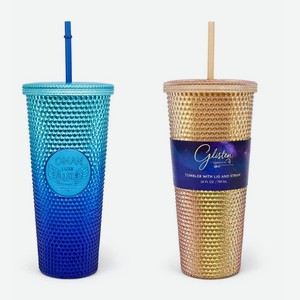 Стакан с крышкой и трубочкой, 670мл