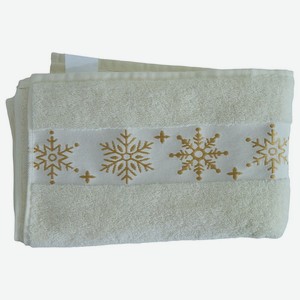 Полотенце махровое Golden snowflakes 50х70см 360 г/м2 ПЛ-501