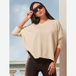 Джемпер женский арт. SS24-JZL-02 р. 42-48, кремовый,70% шерс