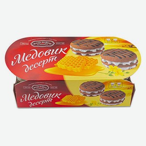 Десерт бисквитный «Фили-Бейкер» Медовик на основе натурального гречишного меда и нежного сливочного крема сендвич охлажденный, 150 г