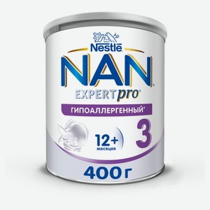 Молочко детское NAN 3 Гипоаллергенный с 12 мес., 400 г