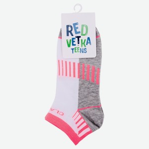 Носки для девочки «Красная Ветка» бело-розовые, р.20-22