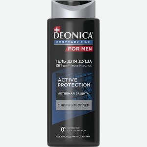Гель для душа Deonica For Men 2в1 Активная защита, 250мл, 250 мл