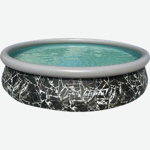 Бассейн с надувным бортом ACTIWELL AQUA Мрамор 360х76см, с фильтром и картриджем, Арт. 17794EUV55