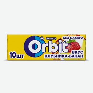 Жевательная резинка Orbit Клубника-банан без сахара, 13,6г