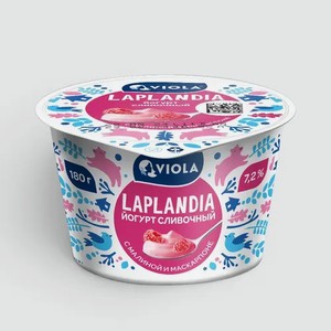 Йогурт 7% «Laplandia» Сливочный с малиной и сыром «маскарпоне», 180 г