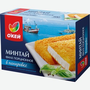 Минтай филе порционное в панировке ОКЕЙ 280 г