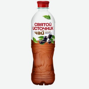 Холодный чёрный чай Святой Источник смородина, 500мл