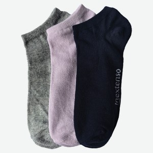 Носки женские InExtenso Ассорти укороченные 3 пары, р. 35/38 - 39/42