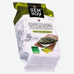 Чипсы нори Sen Soy с оливковым маслом из обжаренной морской водоросли, 4,5 г