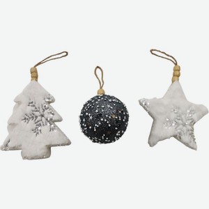 Набор украшений елочных Santa Club Зима на Севере в ассортименте 3шт.