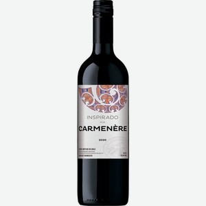 Вино Inspirado Carmenere красное сухое 12% 0.75л, 750 мл
