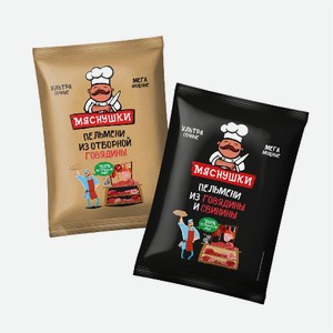 Пельмени МЯСНУШКИ говядина-свинина/отборная говядина 850гр