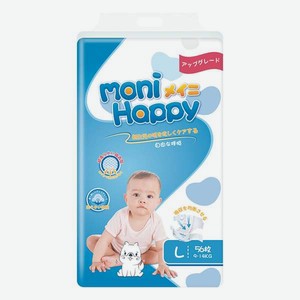 Подгузники Moni Happy ультратонкие L (9-14кг) 56 шт.