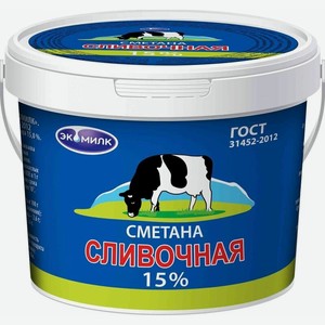 Сметана сливочная Экомилк, 700 г