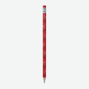 Чернографитный карандаш с ластиком софт-тач Вишня Сити Хоум Трейд