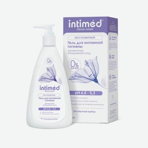 Бессульфатный гель для интимной гигиены деликатный ежедневный уход Intimed 200мл