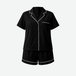Пижама женская InExtenso с коротким рукавом черная, р. S-XXL