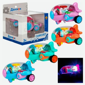 Игрушка самолет 1TOY Движок со световыми эффектами, 1 шт в ассортименте