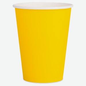 Стакан бумажный Actuel желтый 250мл, 25 шт