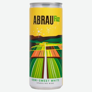 Игристое вино Abrau Fizz жемчужное белое полусладкое Россия, 0,25 л