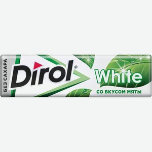 Жевательная резинка DIROL WHITE без сахара со вкусом мяты, Россия, 13 г