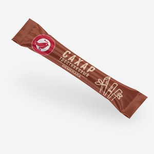 Сахар АШАН Красная птица тростниковый стик, 5 г