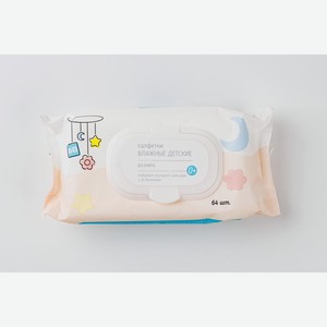 Салфетки влажные детские, 64 шт/уп 255 г