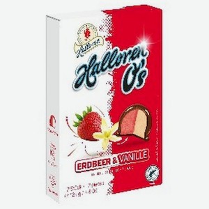 Конфеты Halloren с клубнично-ванильным кремом в молочном шоколаде, 125г