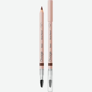 DIVAGE Карандаш для бровей Eyebrow Pencil Basic, № 03, темно-коричневый, 1,1 г