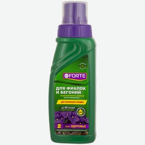 Жидкое органо-минеральное удобрение Bona Forte Здоровье для фиалок и бегоний 285мл