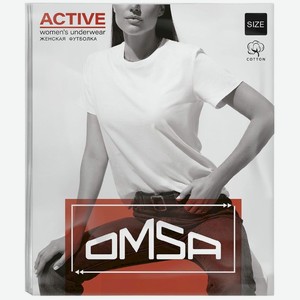 Футболка женская Omsa Bianco белая, р46