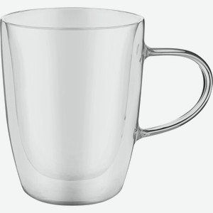 Кружка HOMECLUB Crystal с двойной стенкой, 330мл, стекло, Арт. KTDW0152