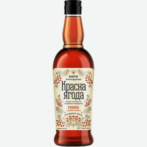 Плодовая алкогольная продукция Красна ягода Рябина столовая полусладкая 14% 0.5л