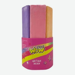 Мелки для асфальта цветные трехгранные 6 цветов