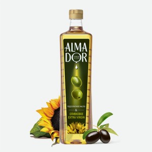 Масло подсолнечное ALMADOR EXTRA VIRGIN с добавлением оливкового 0,75л