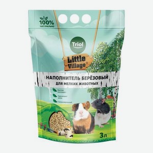 Наполнитель березовый для мелких животных Triol 3л
