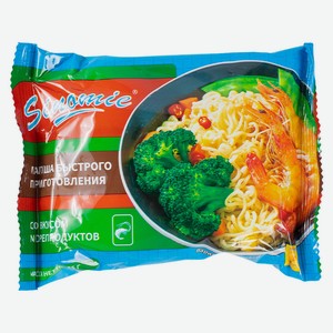 Лапша б/приготовления Sinomie со вкусом морепродуктов 65г