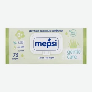 Влажные салфетки Mepsi детские алое вера 72шт