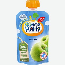 Пюре Фрутоняня, Яблоко, Груша, 90 Г