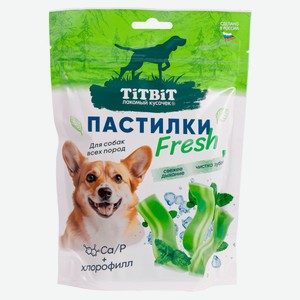 Лакомство для собак TITBIT Пастилки Fresh чистое дыхание чистка зубов, 130 г