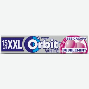 Жевательная резинка Orbit XXL Белый Баблмята (White Bubblemint) без сахара 20.4 г