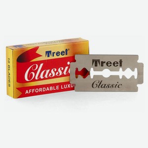 Лезвия сменные Treet Сlassic двухсторонние для Т-образных станков для бритья, 10 шт