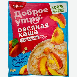 Каша Увелка, Овсяная, С Персиком, 40 Г