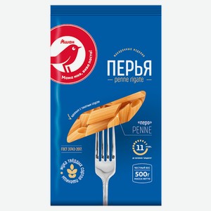 Макаронные изделия Ашан Красная птица Перья, 500 г