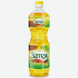 Масло подсолнечное Затея рафинированное дезодорированное, 1 л