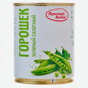 Горошек Зеленый Простой Выбор 360г Ж/б