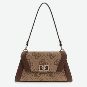 GUESS Сумка-мессенджер Karnilla Logo Flap Shoulder Bag, Цвет: Коричневый